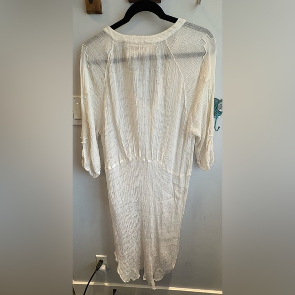 Heirloom Free People Ivory Sheer Tunic Top - Picture 3 of 3